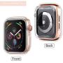 Goton Compatible iWatch Apple Watch Edge Case 40mm SE / Series 6 / 5 / 4 [No Screen Protector] , (2 Packs) Soft TPU Shockproof Edge Case Cover Bumper Protector (Clear and Clear, 40mm)