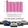 HUILI Windshield Shade, Foldable Car Sun Shade for Windshield 59x31.5 inch (150x80 cm) UV Blocking, Car Window Shade for Pickups, Trucks, SUVs, Shiny Pink