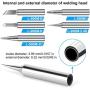 5 In1 Lead Free Solder and Solder Flux Kit | 50g Lead-Free Solder Paste | 0.6mm Solder Wire with Rosin Core | 5 Pcs Replacement Soldering Iron Tips | Solder Supplies for Electronics Metalwork Weld