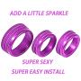 ToolEpic for Dodge Challenger Charger Accessories 2015-2021 and for Ram 1500 2013-2018 - Decor Trim Rings Set of 3 - Best Aluminum Alloy Crazy Purple - Air Conditioning Volume Radio Button Knob Cover
