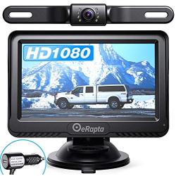 eRapta Backup Camera ERT01 with 4.3 inch Monitor License Plate Back Up Camera for Car Pickup Truck SUV Rear View Camera Backing Reverse Camera Crystal Clear Image IP69 Waterproof Nice Night Vision
