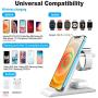 HATALKIN 3 in 1 Wireless Charging Station Compatible with Apple Products Multiple Devices Apple Watch SE 6 5 4 3 2/ iPhone 12/11/ Pro Max/X/XS/XRSE/8 Plus AirPods Pro/2 QI Fast Wireless Charger Stand