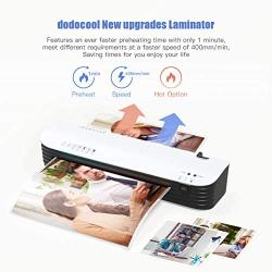 Laminator, dodocool Thermal Laminating Machine, 4 in 1 Personal Laminator for Home Use Shcool Teacher Office, 9 Inches Small Cold Lamination Machine with 20 A4 A5 A6 Pouches Trimmer Corner Rounder