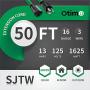 Otimo 50 Ft 16/3 Outdoor Light Duty Extension Cord - 3 Prong Extension Cord, Green