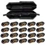 20 Pk Black CordSafe Electrical Extension Cord Protective Safety Cover Water-Resistant, Indoor Outdoor, Cord Fastening, Cord Retention Management AV, Patio String Lights Holiday Wedding Event Lights