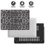 OneGet MacBook Pro 13 inch Case 2016 2017 2018 2019 Release A2159 A1989 A1706 A1708 PU Leopard Print PU Leather Hard Shell Case & Keyboard Cover&Screen Protector Compatible with MacBook Pro13(4189)