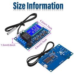 2 Pieces XY-T01 Electronic Temperature Controller, DC 6 - 30V 24V Digital Temperature Control Module -50°C to 100°C Digital Thermostat Temperature Control Switch Boards with Waterproof NTC Probe
