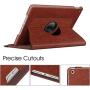 Fintie Rotating Case for New iPad 8th Gen (2020) / 7th Generation (2019) 10.2 Inch - [Built-in Pencil Holder] 360 Degree Rotating Smart Protective Stand Cover with Auto Sleep/Wake, Brown