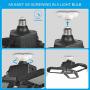 LED Garage Light,Deformable Triple Light - 60W 6000LM LED Ceiling Garage Lamp with 3 adjustable Aluminum Panels,Honesorn Bay Lighting for Garage, Warehouse,Shop, E26 Base, CRI>80 (No Motion Activated)