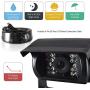 Pyle PLCMTR5 Weatherproof Rearview Backup Camera for Bus, Truck, Trailer and Van (Night Vision Cam, Dual DC 12-24V), Silver/Black