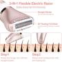 Electric Razor for Women, Tencoz Hair Removal for Women 2 in 1 Wet & Dry Painless Rechargeable for Legs Underarms and Bikini Pop-Up Trimmer 2 Changeable Trimmer Heads (Rose Gold) Electric Razor for Women, Tencoz Hair Removal for Women 2 in 1 Wet & Dry Painless Rechargeable for Legs Underarms and Bikini Pop-Up Trimmer 2 Changeable Trimmer Heads (Rose Gold)