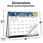 CRANBURY Small Desk Calendar 2021 - (Impressions, 8x6''), Cute Flip Calendar 2021 with Premium Thick Paper, Stand Up Calendar, Bonus Planner Stickers Included