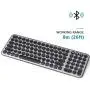 Multi-Device Bluetooth Keyboard, Jelly Comb Wireless Slim Rechargeable Keyboard with Round Keycaps for Laptop PC Tablet Smartphone Windows/MAC OS/Android/iOS System-B45B-2- Black and Gray