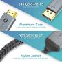 4K DisplayPort to HDMI Cable, WARRKY 6.2ft [ Gold-Plated Plugs, Aluminum Shell ] Uni-Directional 4K UHD High Speed DisplayPort(DP) to HDMI Cable Compatible for Lenovo, HP, DELL, GPU, AMD, NVIDIA, More