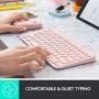 Logitech K380 Multi-Device Wireless Bluetooth Keyboard for Mac - Rose