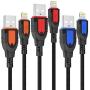 iPhone Charger Cable 10FT, 3Pack 10FT/3M Lightning Cable Durable Nylon Braided Fast iPhone Charging Cable Cord Compatible with iPhone 11 Pro Max XS XR X 8 7 6 Plus 5, iPad, iOS