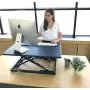 DeskDoc Premium Standing Desk Converter, 32in x 20in Workspace, Sit to Stand in Seconds, Adjust Height with Ease, Pre-Assembled, Strong and Sturdy Design, (Black)