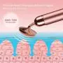 4-in-1 Beauty Bar 24k Golden Pulse Face Massager, Electric Jade Roller Facial Massager Rose Quartz, Arm Eye Nose Massage Stone for Face Lift Anti-Aging Anti-Wrinkles Skin Tightening Face Firming