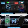 WAITIEE Magnetic Wireless Car Charger Compatible with iPhone 12/12 Pro/ 12 Pro Max/ 12 Mini with QC3.0 Adapter 15W/ 10W/ 7.5W/ 5W Fast Wireless Car Charger Mount with Secure Air Vent Clamp (Black)