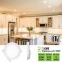 12 Pack 6 Inch LED Recessed Lighting with Junction Box, CRI90, 14W=100W, 1100lm, 3000K Warm White, Dimmable Ultra-Thin LED Downlight, Canless LED Recessed Ceiling Light
