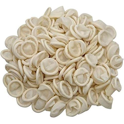 Hulless Large Latex Finger Cots Anti Static Rubber Fingertip Protective Finger Cots for Electronic Repair, Handmade Apply, 444 Pcs