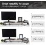 J JACKCUBE DESIGN Rustic Wood Dual Monitor Stand with Adjustable Angle Riser 2 Monitors Office Desk Organizer Computer Table top Screen Shelf for PC TV Laptop - MK547A
