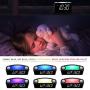 Rocam Alarm Clock for Bedrooms - Large 6.5'' LED Display with Dimmer, Snooze, 7 Color Night Light, Easy to Set, USB Chargers, Battery Backup, 12/24 Hours for Heavy Sleepers, Kids, Boys, Girls, Elderly