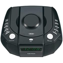 Jensen JCR-310 AM/FM Stereo Dual Alarm Clock Radio with Top Loading CD Player, Digital Tuner and Aux Input, Black