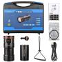 TrustFire DF50 Scuba Diving Light, 6500 Lumens Video Camera Photography Dive LED Flashlight, USB Rechargeable Torch, 70M Underwater, Super Bright, with Violet Red White Lights, 21700 Battery Pack