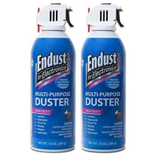 Endust for Electronics, Twin pack, 2 Compressed dusters, 10 oz per can, Contains bitterant (11407)