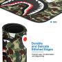 Fashion Army Green Shark Mouse Pad, Camo Design Customized Mousepad with Stitched Edge Non-Slip Rubber Large Gaming Mouse Pad for Laptop, Computer & Office, 11.8 X 9.8 X 0.12 Inch