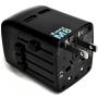 Travel Plug Adapter International World Wide Use with Dual USB Charger - Works in Europe, Asia, Africa, Central America, Japan in Over 150 Countries - Travel Mate