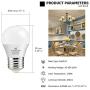 Hansang A15 LED Bulb Light 6 Watt (60w Equivalent),E26 Base,G45 Bulb,Ra83 600lm 2700K Warm White 120V for Ceiling Droplight,House Lighting No Dimmable 6 Pack