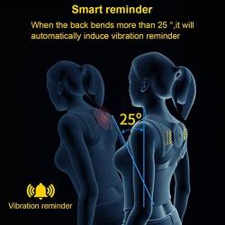 Smart Posture Corrector,Adjustable Back Brace for Shoulder Support,Electronic Back Corrector with Sensor Vibration Reminder,Providing Pain Relief from Neck,Back and Shoulder for Men, Women and Kids