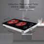 Electric Cooktop, Built-in Ceramic Cooktop Hard Wired, 220-240V Electric Stove Top with 2 Burners, 9 Heating Level, Knob Control, Auto Shut Down Protection