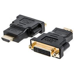 HDMI to DVI Adapter, CableCreation [2-Pack] Bi-Directional HDMI Male to DVI Female Converter, 1080P DVI to HDMI Conveter, 3D for PS3,PS4,TV Box,Blu-ray,Projector,HDTV,0.15M Black