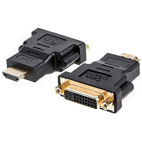 HDMI to DVI Adapter, CableCreation [2-Pack] Bi-Directional HDMI Male to DVI Female Converter, 1080P DVI to HDMI Conveter, 3D for PS3,PS4,TV Box,Blu-ray,Projector,HDTV,0.15M Black