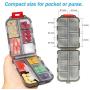 4 Pack Pill Case Portable Small Weekly Travel Pill Organizer Portable Pocket Pill Box Dispenser for Purse Vitamin Fish Oil Compartments Container Medicine Box by Muchengbao