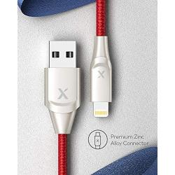 iPhone Charger 3ft 2 Pack, Xcentz MFi Certified Lightning Cable, High-Speed iPhone Charger Cable Durable Braided Charging Cord for iPhone 11/X/XS/XR/XS Max/8/7/7 Plus/6/5s, iPad Mini/Air, Red