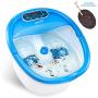 Ivation Foot Spa Massager - Heated Bath, Automatic Massage Rollers, Vibration, Bubbles, Digital Adjustable Temperature Control, 3 Pedicure Attachments