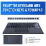 Keyboard Case for New iPad 8th Generation 10.2 inch 2020 / iPad 7th Gen 2019 / iPad Air 3rd Gen/iPad Pro 10.5'' 2017 – Stable Touchpad Function -10.2/10.5''- Black