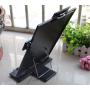 Black Metal Desktop Document Book Holder with 7 Adjustable Positions (Black)