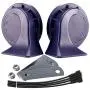 FARBIN Horn 12V Car Horns Loud Dual-Tone Waterproof Auto Horn Electric Snail Horn Kit Universal for Any 12V Vehicles (Blue horn, 12v)