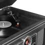Victrola Nostalgic Classic Wood 6-in-1 Bluetooth Turntable Entertainment Center, Graphite (VTA-200B GH)