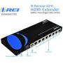OREI 1x8 HDMI Extender Splitter Over Single Cable CAT6/7 1080P With IR Remote EDID Management - Up to 132 Ft - Loop Out - Low Latency