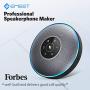Bluetooth Speakerphone - M2 Gray Conference Speaker w/ 2 Dongles, Idea for Home Office 360º Voice Pickup 4 AI Echo & Noise Canceling Microphones, Skype USB Speakerphone AUX in/Out for up to 8 People