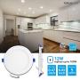 TORCHSTAR Basic Series 8-Pack 12W Recessed Lights 6 Inch with Junction Box, Dimmable Ultra Thin LED Downlight, 100W Eqv., ETL & Energy Star Listed, 4000K Cool White, 5 Years Warranty