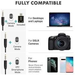 Movo Universal Lavalier USB Microphone for Computer with USB Adapter Compatible with Laptop, Desktop, PC and Mac, Smartphones, Cameras, Podcasting, Remote Work and Laptop Microphone (20-Foot Cord)