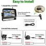 Wireless Backup Camera DVR for RV Truck Trailer Pickup with Monitor Back up Camera Reverse Rear Side View Reversing Stable Signal 1080P Observation System 4 Split with Recording Function eRapta EWX4