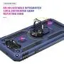 YZOK LG Aristo 5 Case,with HD Screen Protector,LG Phoenix 5,LG Fortune 3,Risio 4 Case,[Military Grade] Ring Car Mount Kickstand Hybrid Hard PC Soft TPU Shockproof Protective Case for LG K8x (Blue)